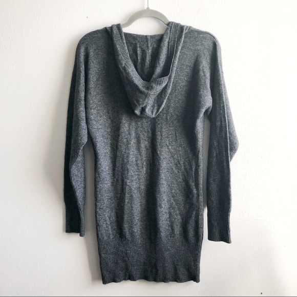 Marciano Sweater Hooded Grey Tunic Deep V Neck Sweater EUC L? (See Measurements) - Picture 11 of 11